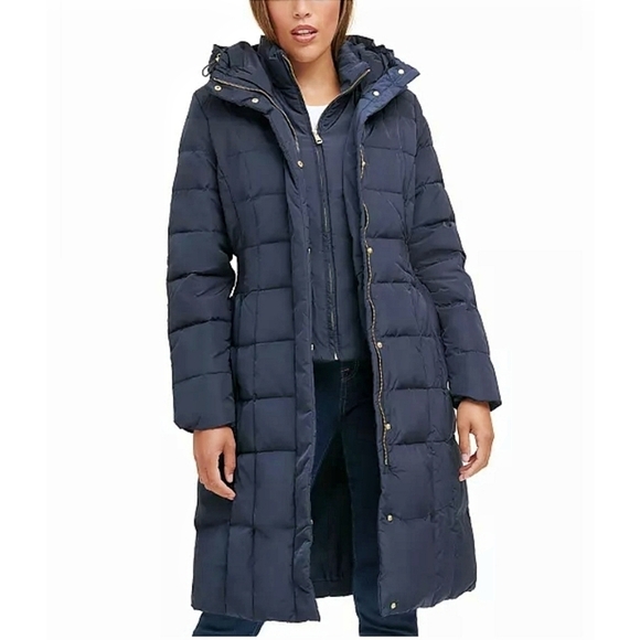 NEW Cole Haan | Long Quilted Puffer‎ Coat size S - Picture 1 of 16